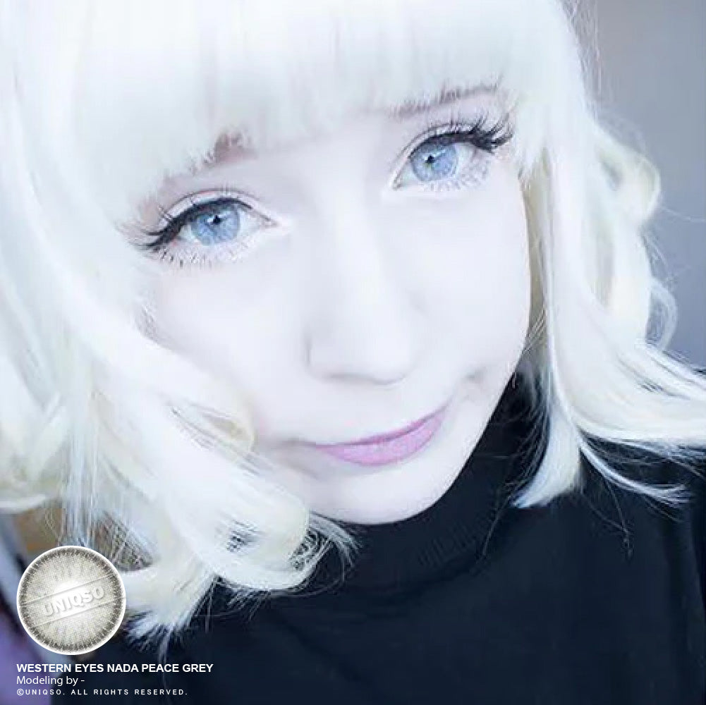 Western Eyes Nada Peace Grey (1 lens/pack)-Colored Contacts-UNIQSO Canada