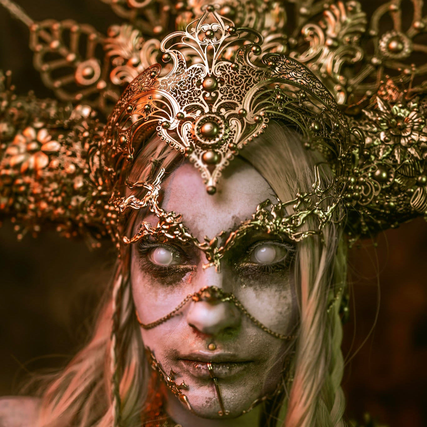 Sweety Crazy Blind White - Version II (1 lens/pack)-Crazy Contacts-UNIQSO