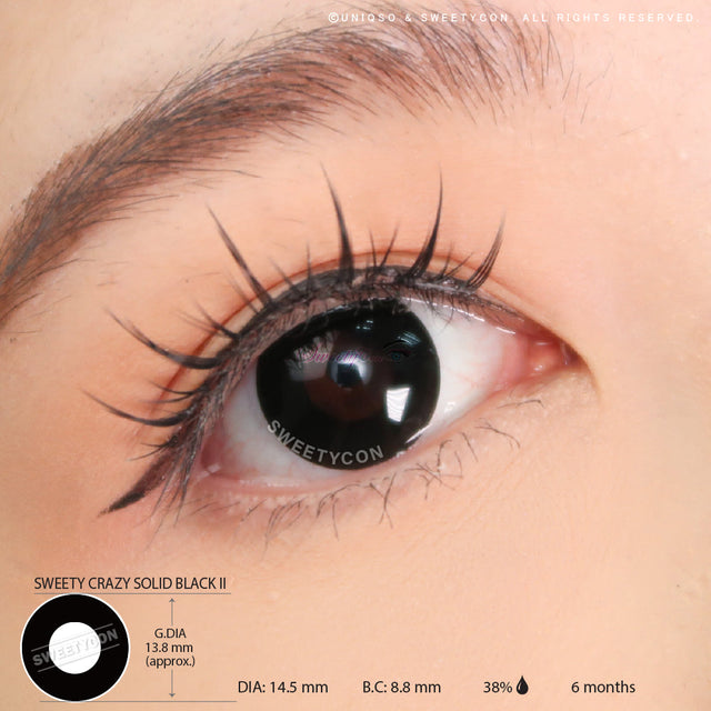 Sweety Crazy Solid Black II (1 lentille/paquet)