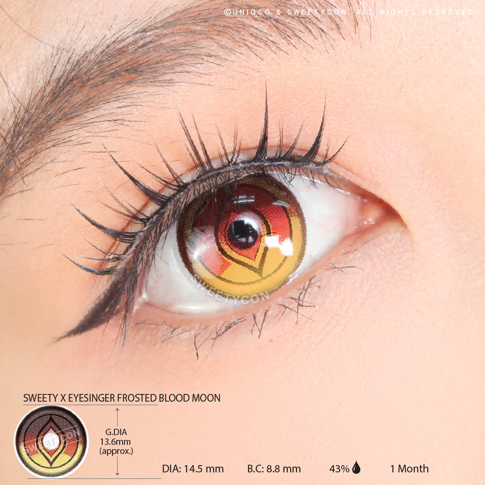 Sweety x Eyesinger Frosted Blood Moon (2 lenses/pack)-Colored Contacts-UNIQSO Canada