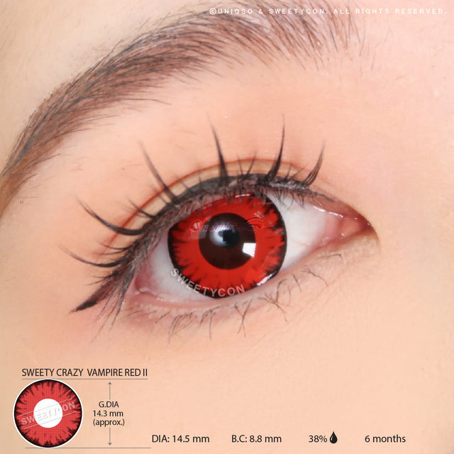 Sweety Crazy Vampire Red II (1 lens/pack)