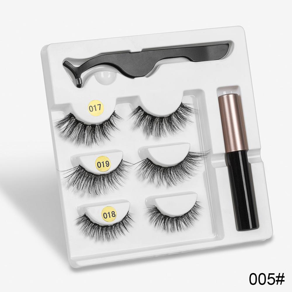 Sexy Sheep Mixed Designs Faux Mink Magnetic Eyelashes Kit Set (3 Pairs)-Magnetic Eyelash-UNIQSO