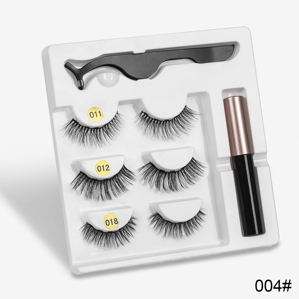 Sexy Sheep Mixed Designs Faux Mink Magnetic Eyelashes Kit Set (3 Pairs)-Magnetic Eyelash-UNIQSO
