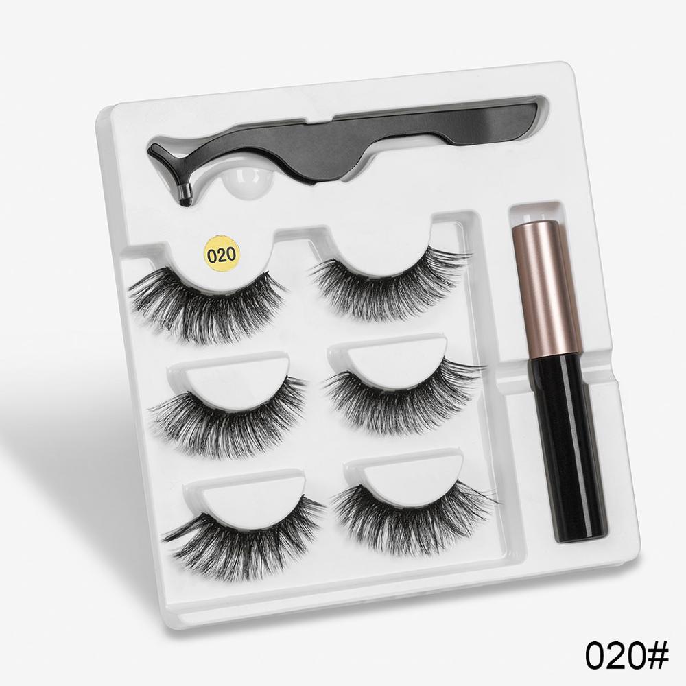 Sexy Sheep Mixed Designs Faux Mink Magnetic Eyelashes Kit Set (3 Pairs)-Magnetic Eyelash-UNIQSO