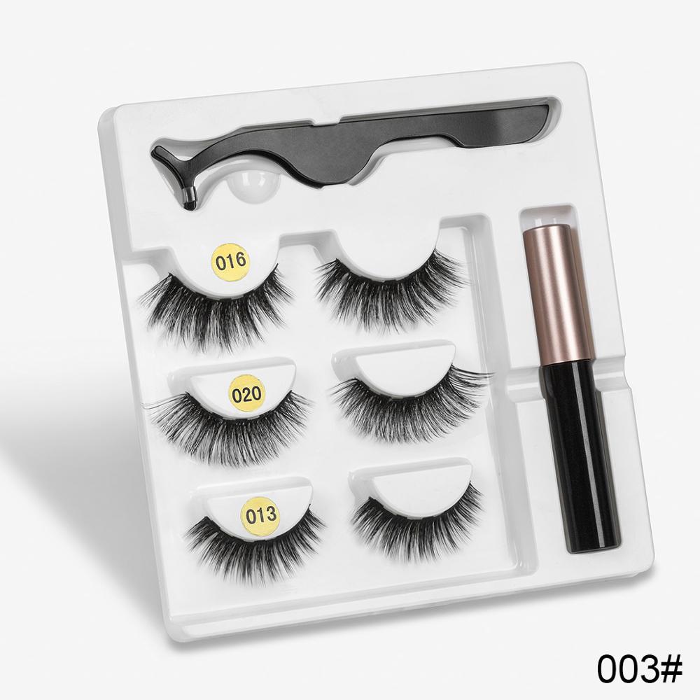 Sexy Sheep Mixed Designs Faux Mink Magnetic Eyelashes Kit Set (3 Pairs)-Magnetic Eyelash-UNIQSO