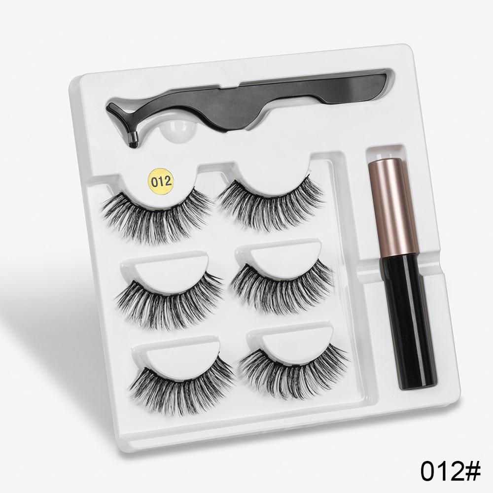 Sexy Sheep Mixed Designs Faux Mink Magnetic Eyelashes Kit Set (3 Pairs)-Magnetic Eyelash-UNIQSO
