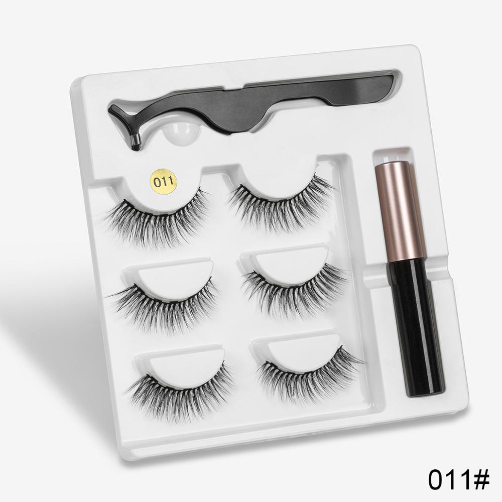 Sexy Sheep Mixed Designs Faux Mink Magnetic Eyelashes Kit Set (3 Pairs)-Magnetic Eyelash-UNIQSO