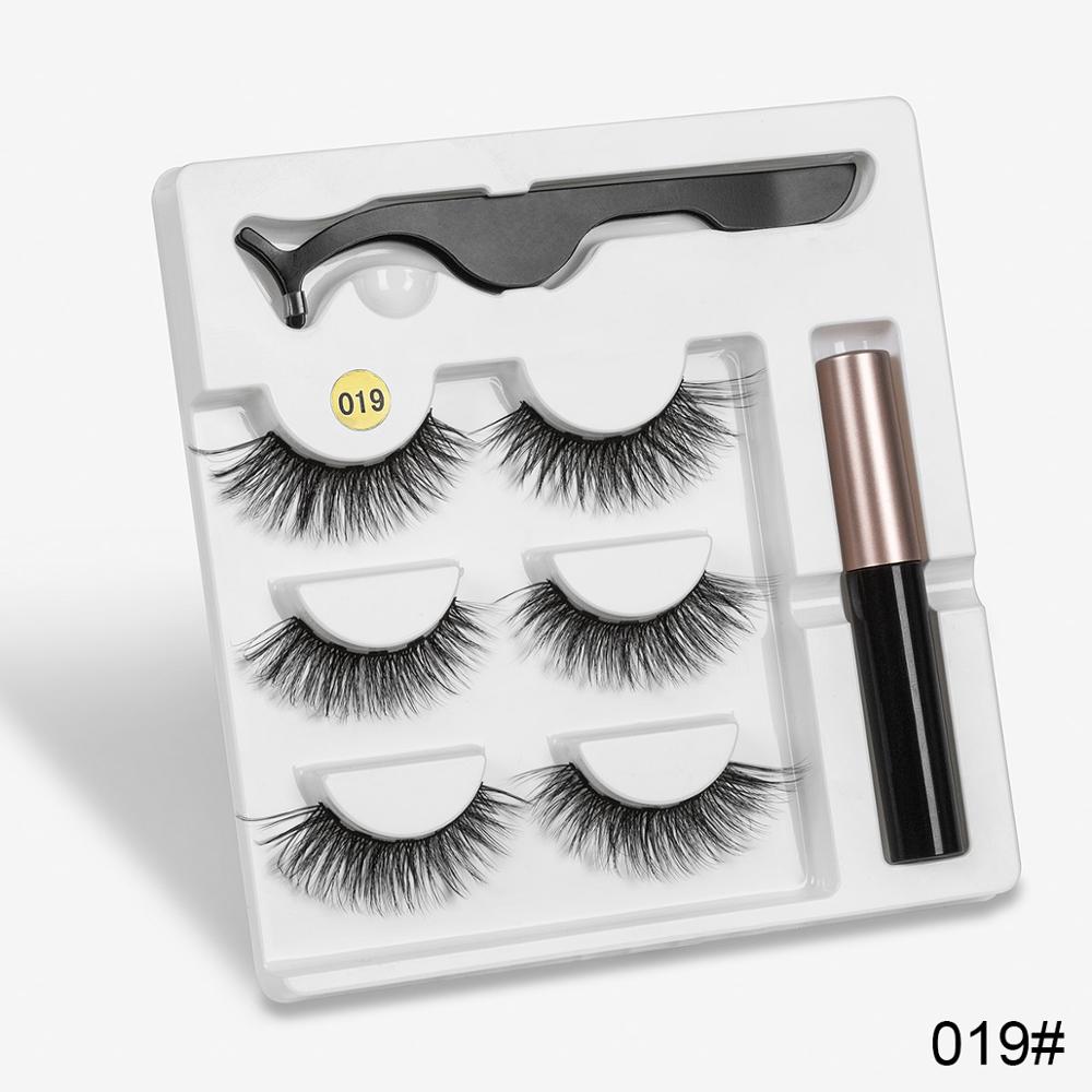 Sexy Sheep Mixed Designs Faux Mink Magnetic Eyelashes Kit Set (3 Pairs)-Magnetic Eyelash-UNIQSO