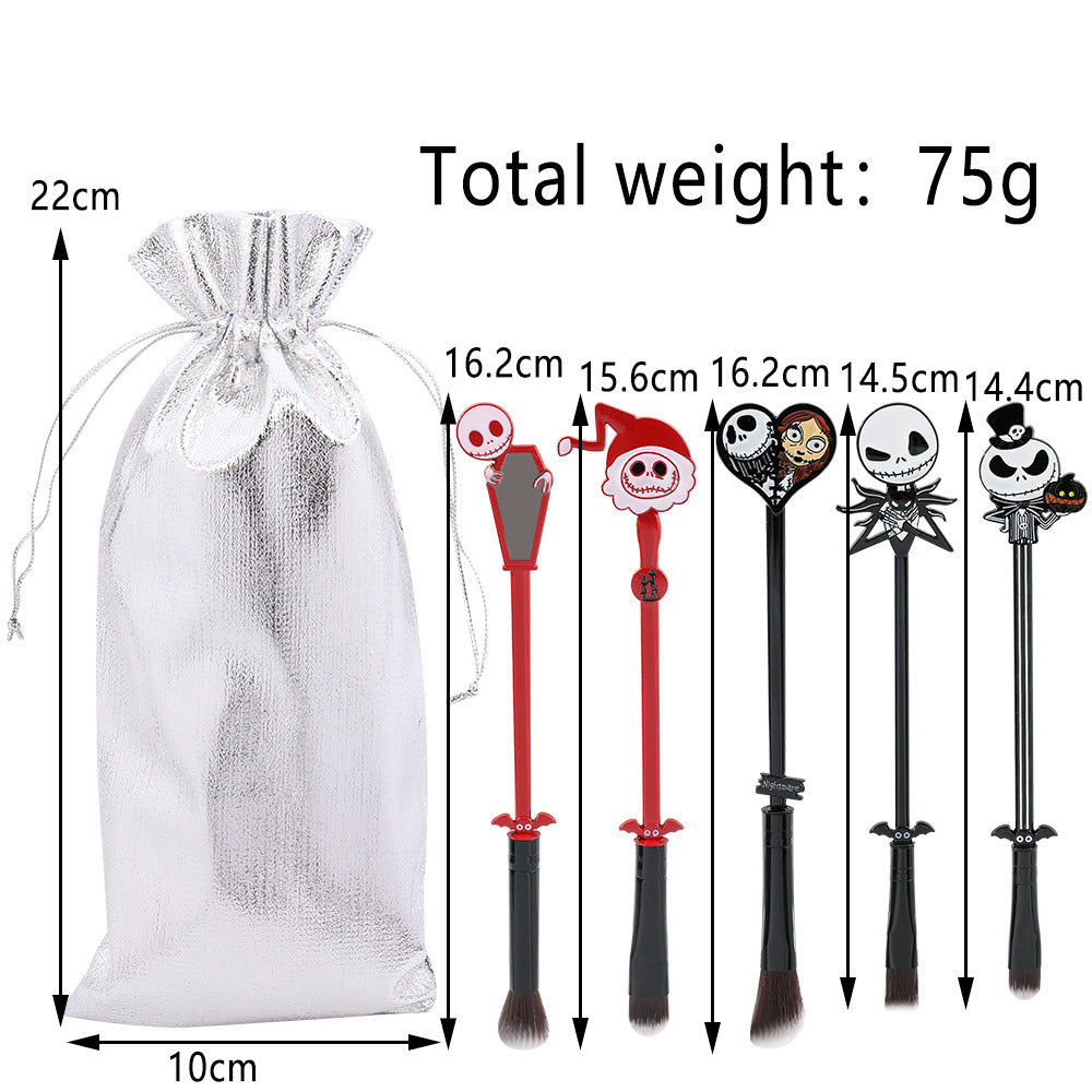 Christmas Horror Night Jack Skull Makeup Brush Tool Set-Makeup Brushes-UNIQSO Canada