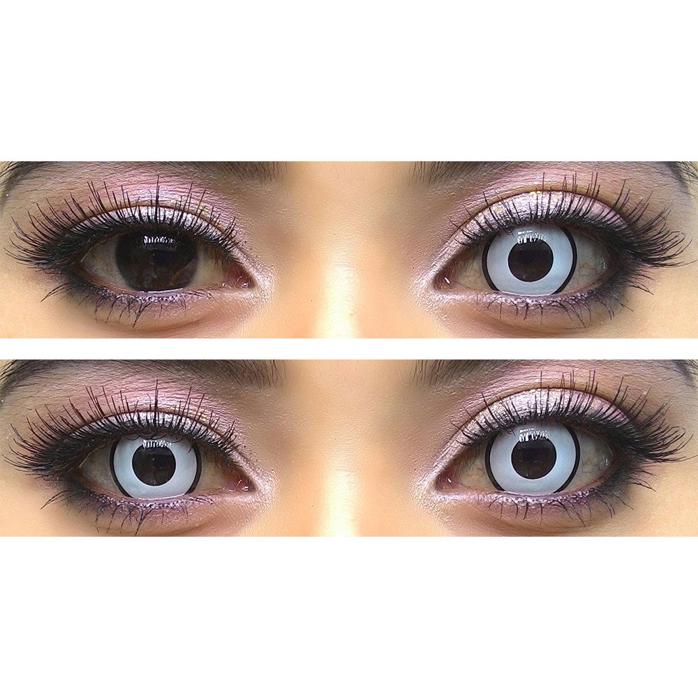 Colorvue Crazy White Zombie - 3 Months (Prescription) (2 lenses/pack)-Crazy Contacts-UNIQSO Canada