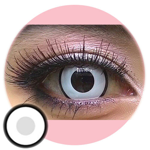 Colorvue Crazy White Zombie - 3 Months (Prescription) (2 lenses/pack)-Crazy Contacts-UNIQSO Canada