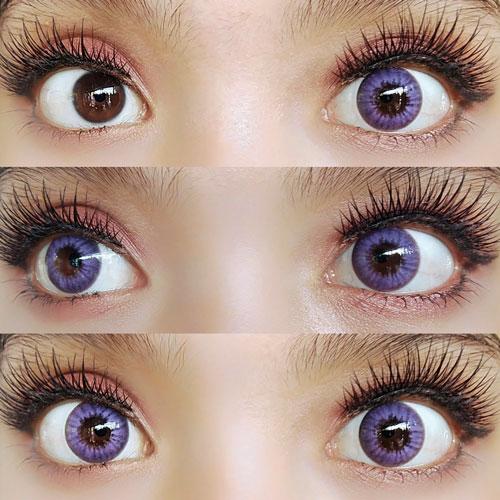 Coscon Crazy with Power - Electro Purple (1 lens/pack)-Crazy Contacts-UNIQSO Canada