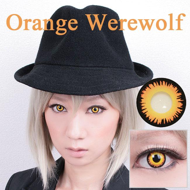 Coscon Crazy with Power - Orange Werewolf (1 lens/pack)-Crazy Contacts-UNIQSO Canada