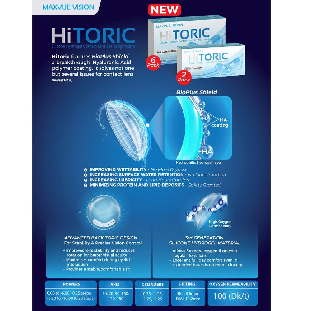 Hi Toric Monthly Disposable For Astigmatism-Clear Contacts-UNIQSO Canada