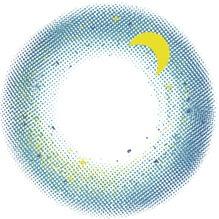 Sweety Starry Blue (1 lens/pack)-Colored Contacts-UNIQSO