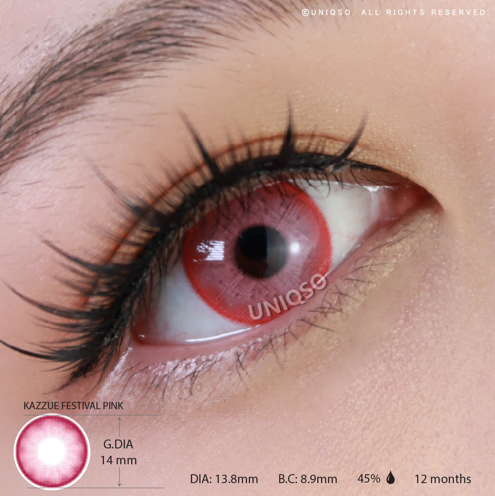 Kazzue Festival Pink colored contacts