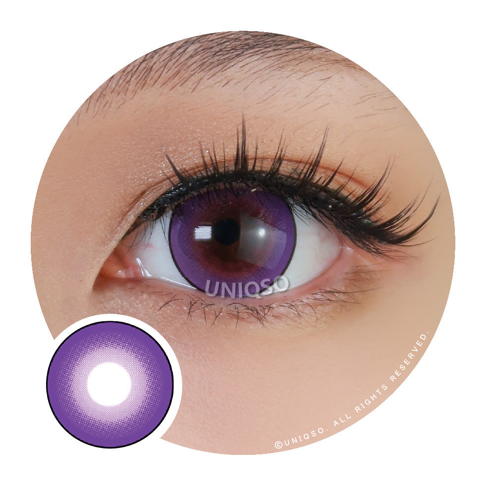 Kazzue Intense Pop Purple colored contacts