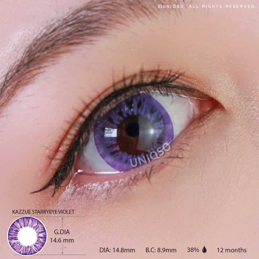 Kazzue Starryeye Violet (1 lens/pack)-Colored Contacts-UNIQSO Canada