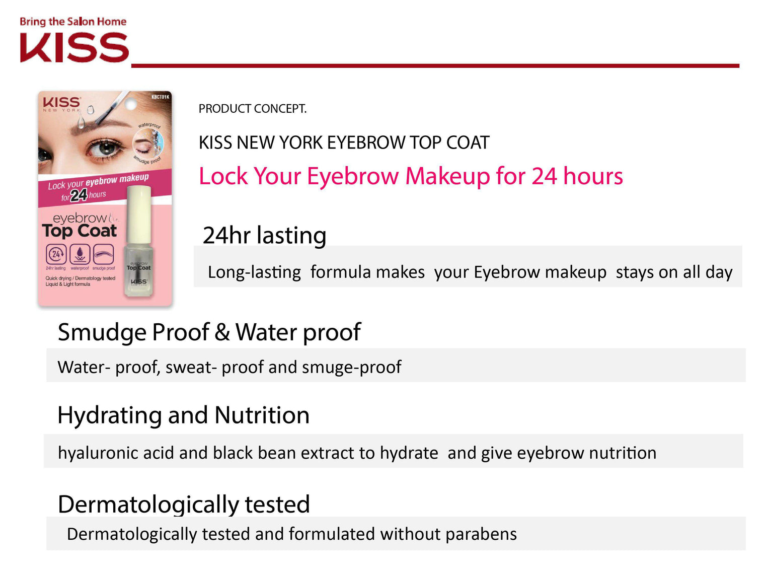 Kiss New York - Eyebrow Top Coat-Eyebrow Top Coat-UNIQSO Canada