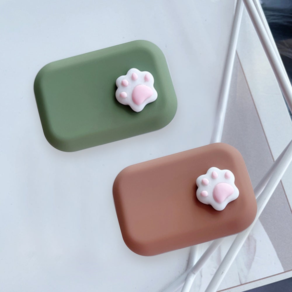 Lens Case - Side Pink Paw Set-Lens Case-UNIQSO Canada