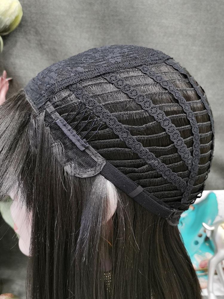 Premium Wig - Ebony Timeless Bob in Shoulder Length Lace Front Wig-Lace Front Wig-UNIQSO Canada