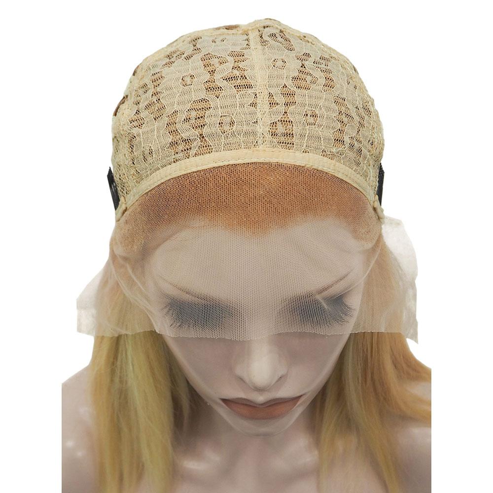 Premium Wig - Khaki Lemon Medium Straight Lace Front Wig-Lace Front Wig-UNIQSO Canada