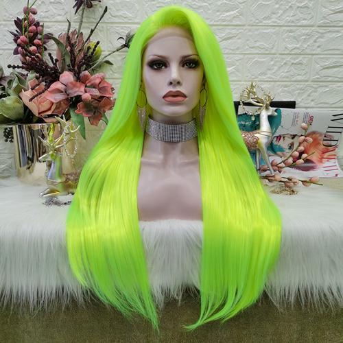 Premium Wig - Neon Yellow Silky Straight Lace Front Wig-Lace Front Wig-UNIQSO Canada