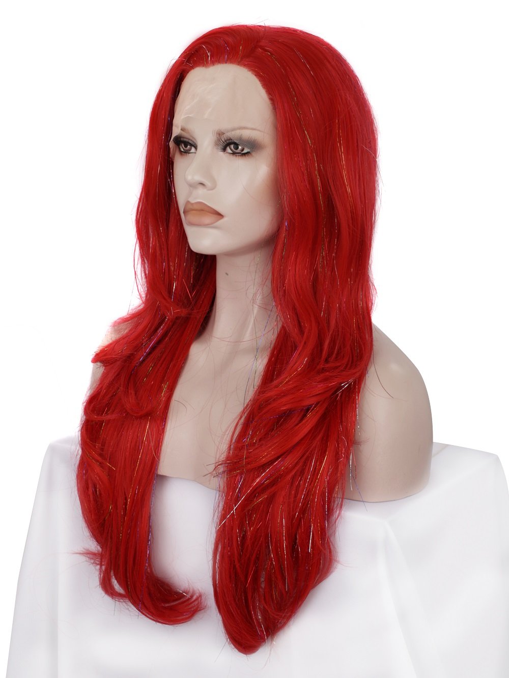 Premium Wig - Poppy Red Layered Lace Front Tinsel-Lace Front Wig-UNIQSO Canada