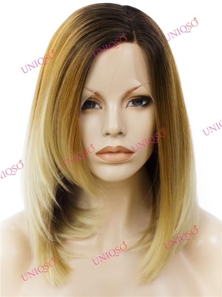 Premium Wig - Reverse-Ombre Blonde Lace Front Synthetic Wig-Lace Front Wig-UNIQSO Canada