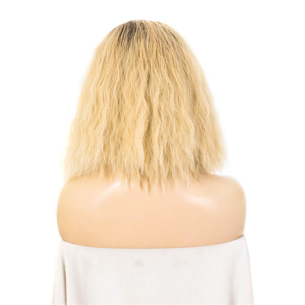 Premium Wig - Rooted Honey Blonde in Medium Curl Lace Front Wig-Lace Front Wig-UNIQSO Canada