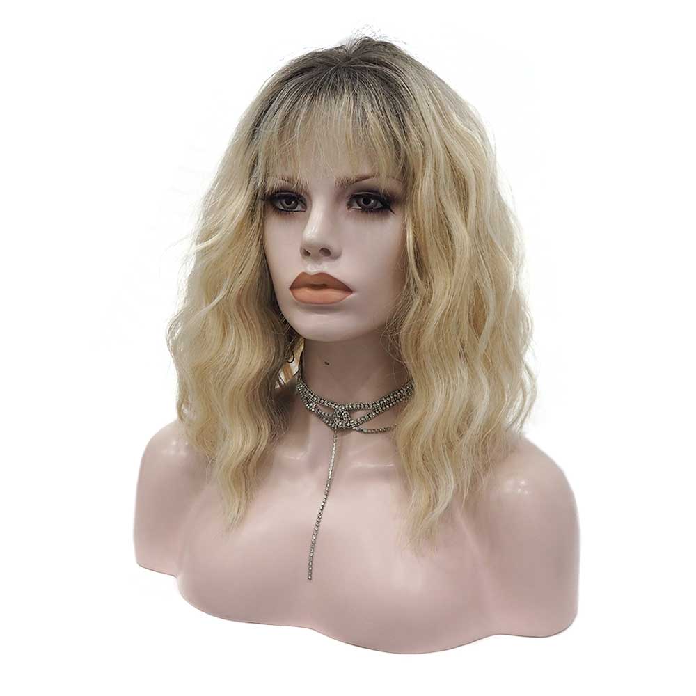 Premium Wig - Rooted Sunflower Fringe in Shoulder Length Wave Lace Front Wig-Lace Front Wig-UNIQSO Canada