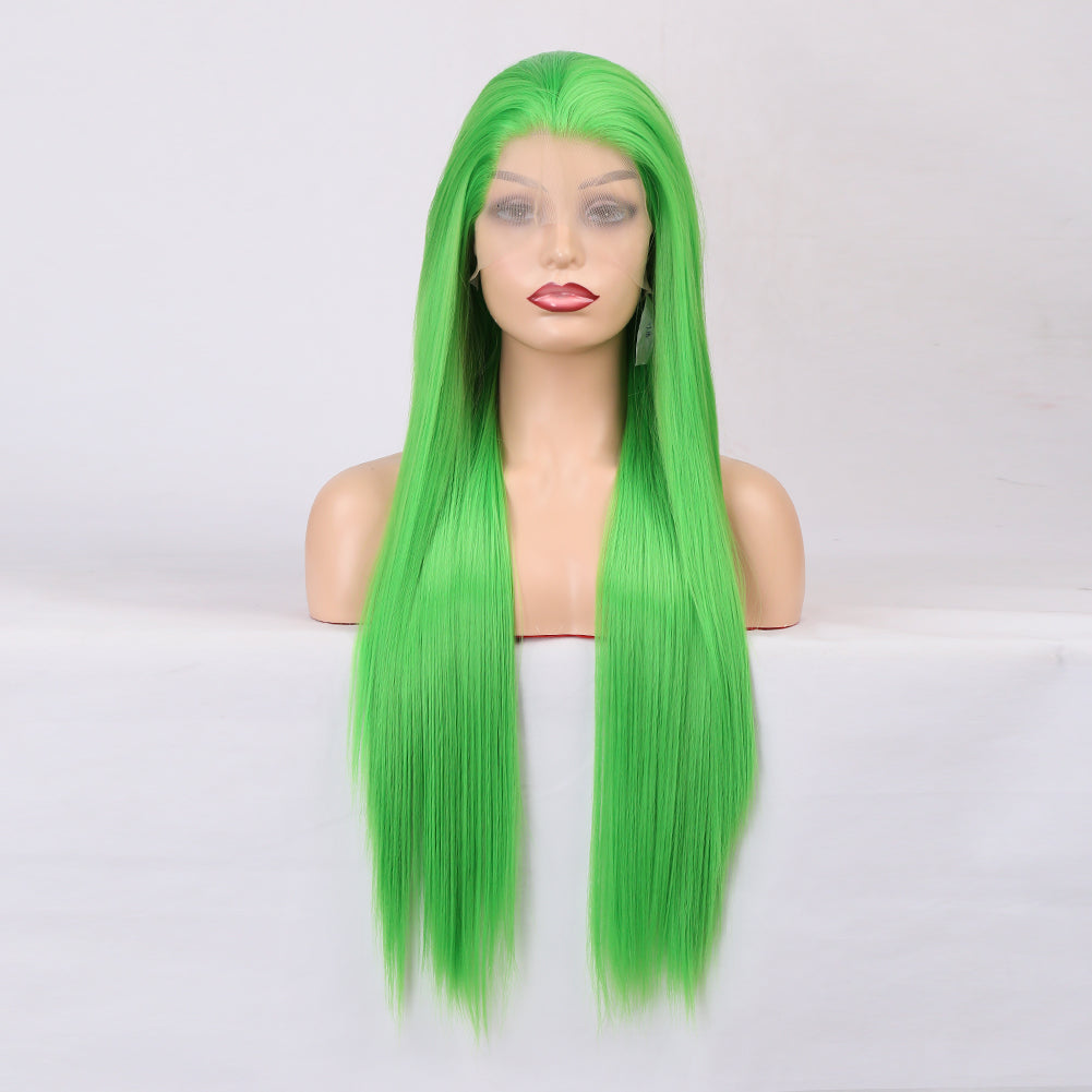 Rich Green Front Lace Long Hair Wig-Lace Front Wig-UNIQSO Canada