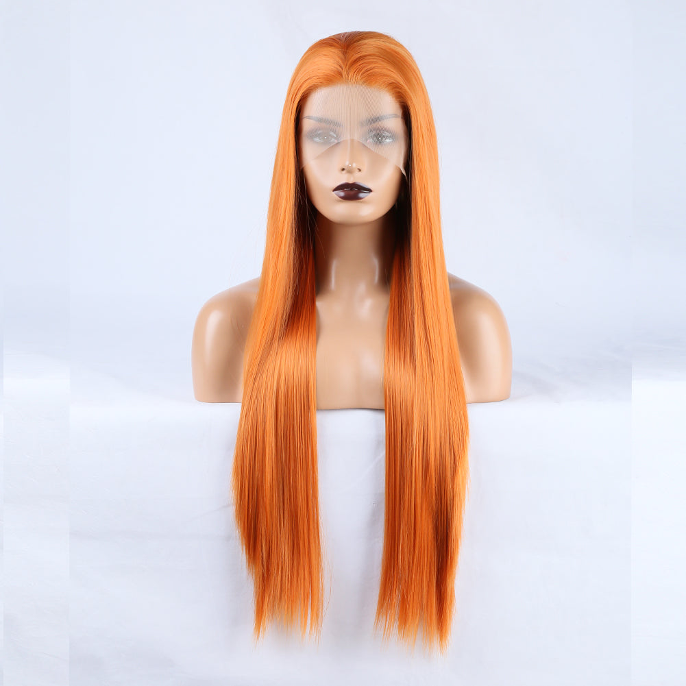 Ritzy Orange Front Lace Wig-Lace Front Wig-UNIQSO Canada
