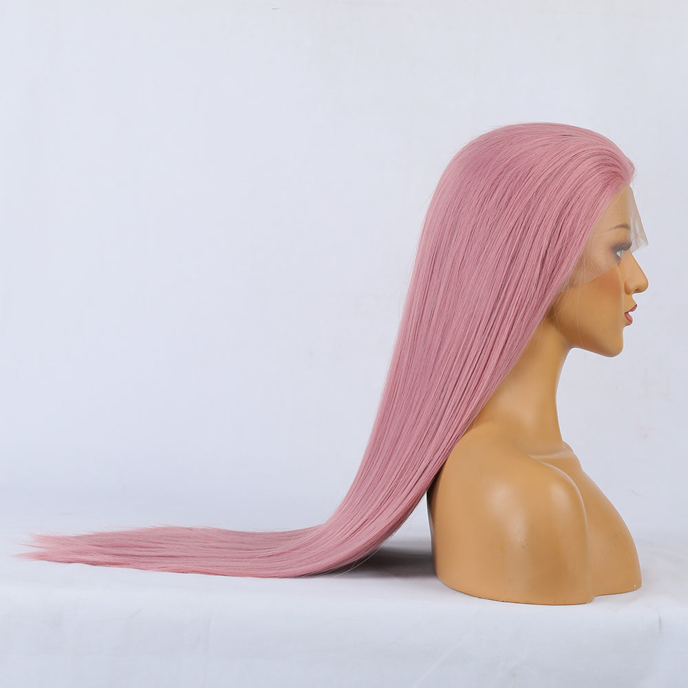Rosy Berry Long Straight Lace Front Wig-Lace Front Wig-UNIQSO Canada