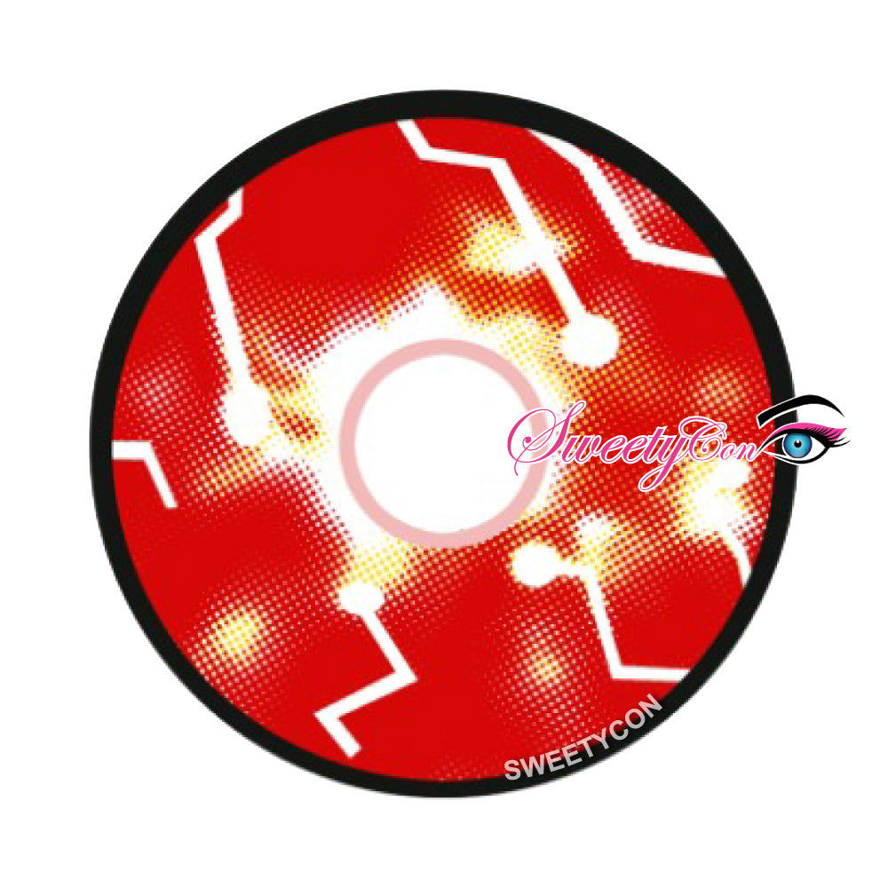 Sweety Circuit Eye Red (1 lens/pack)-Crazy Contacts-UNIQSO Canada