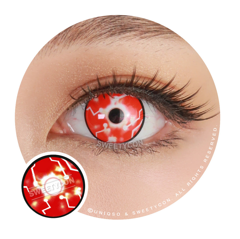 Sweety Circuit Eye Red (1 lens/pack)-Crazy Contacts-UNIQSO Canada