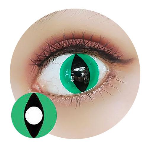 Sweety Crazy Alian Green Cat (1 lens/pack)-Crazy Contacts-UNIQSO Canada