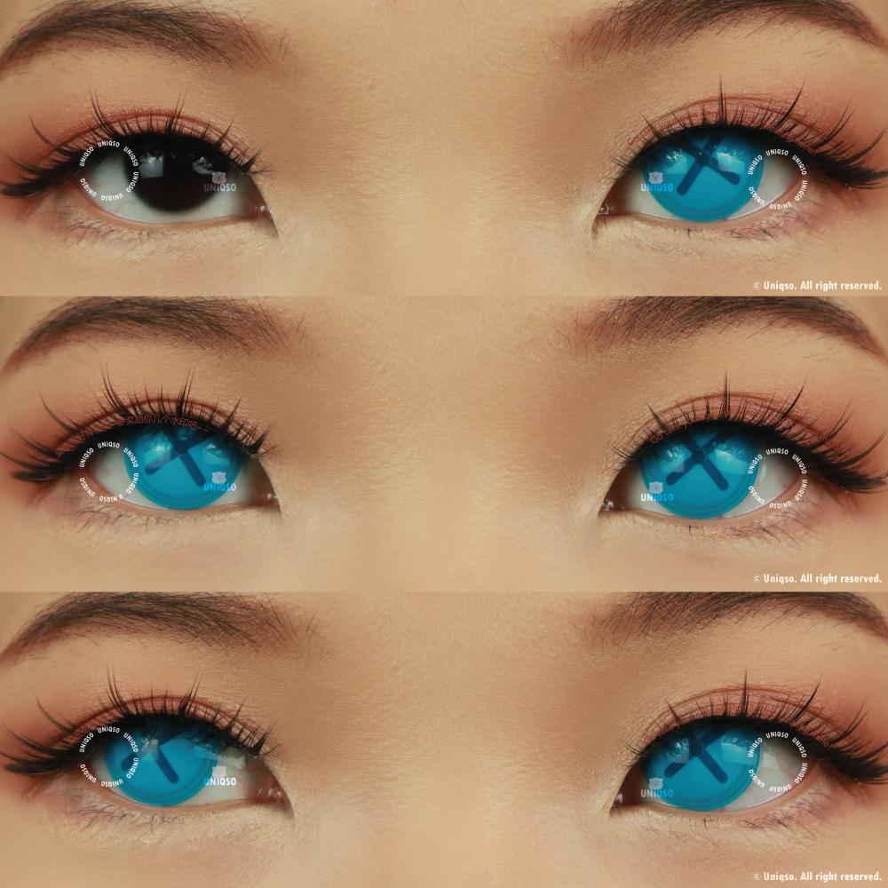 Sweety Crazy Button Eye Blue (1 lens/pack)-Crazy Contacts-UNIQSO Canada