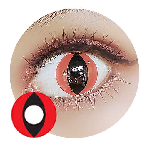Sweety Crazy Cat Eye Red (1 lens/pack)-Crazy Contacts-UNIQSO Canada