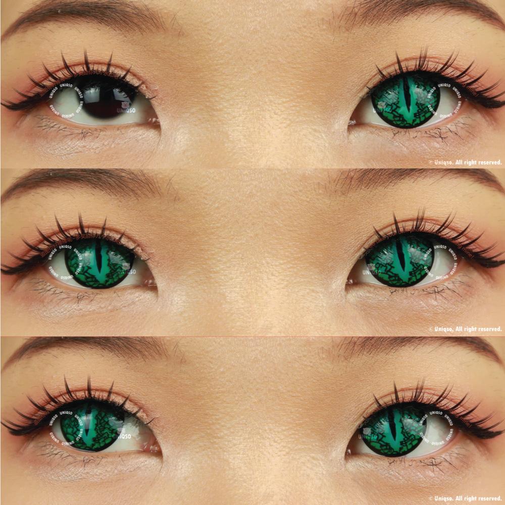 Sweety Crazy Lizard Eye Green (1 lens/pack)-Crazy Contacts-UNIQSO Canada