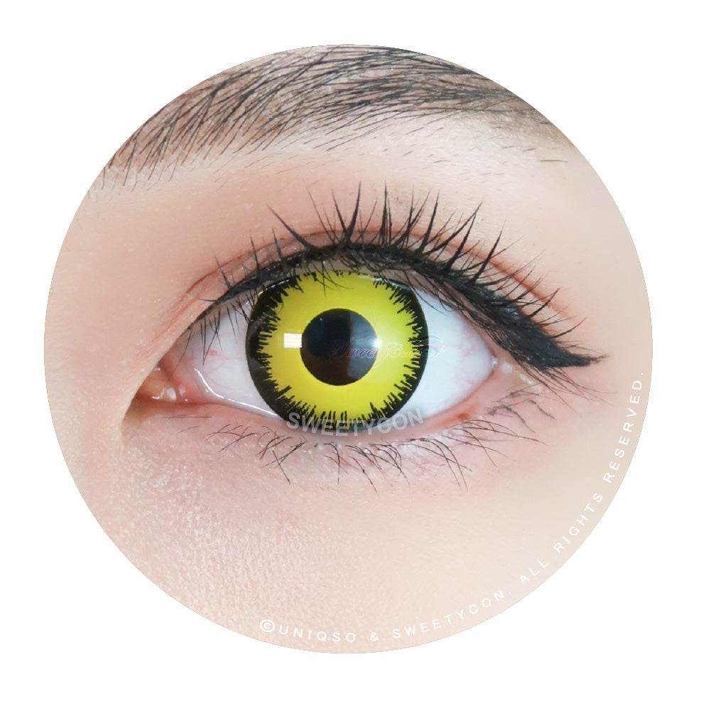 Sweety Crazy Mystic Yellow colored contacts