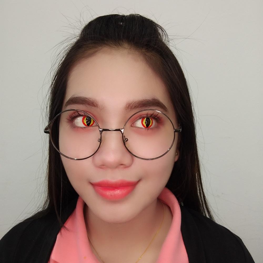 Sweety Crazy Orange Dragon (1 lens/pack)-Crazy Contacts-UNIQSO Canada