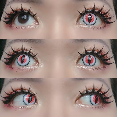 Sweety Crazy Sexy Cat Eye Red (1 lens/pack)-Crazy Contacts-UNIQSO Canada