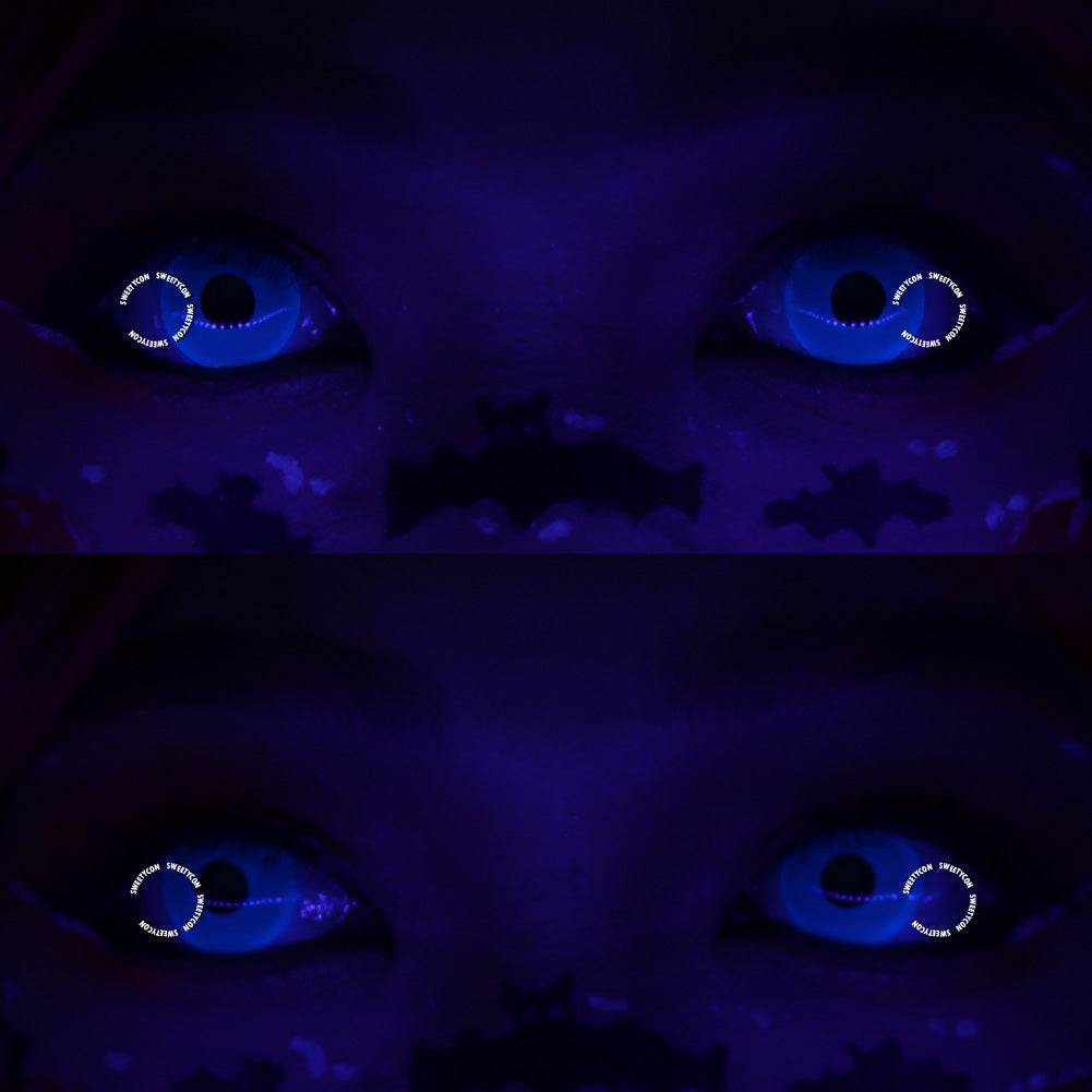 Sweety Crazy UV Glow Blue (1 lens/pack)-UV Contacts-UNIQSO Canada