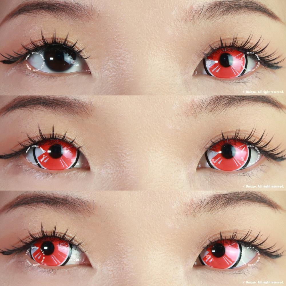 Sweety Mini Sclera Anime Red (1 lens/pack)-Mini Sclera Contacts-UNIQSO Canada