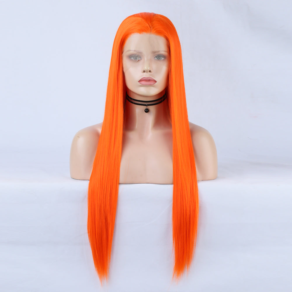 Swish Orange Front Lace Long Straight Wig-Lace Front Wig-UNIQSO Canada