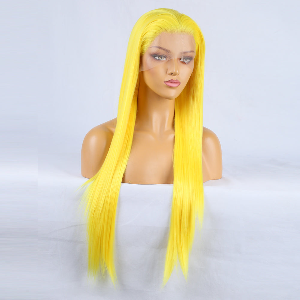 Tempting Yellow Front Lace Long Bangs-Lace Front Wig-UNIQSO Canada