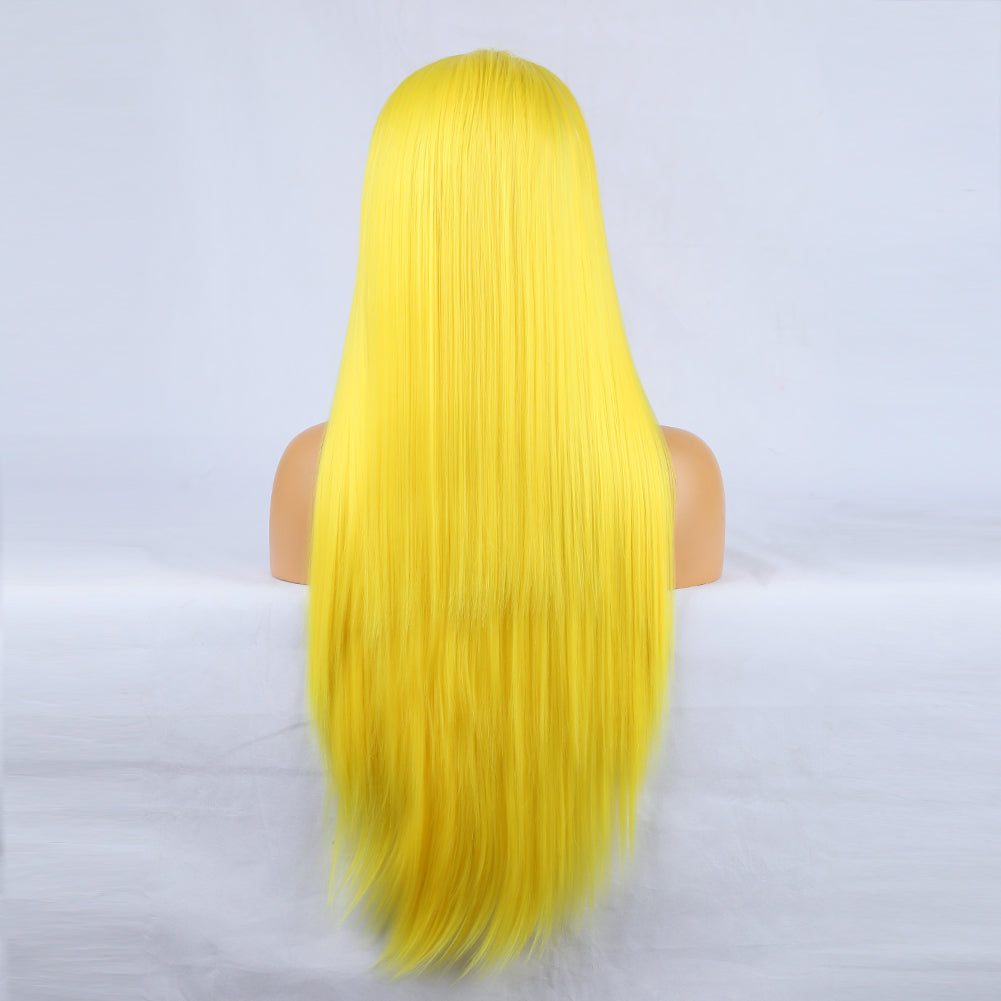 Tempting Yellow Front Lace Long Bangs-Lace Front Wig-UNIQSO Canada