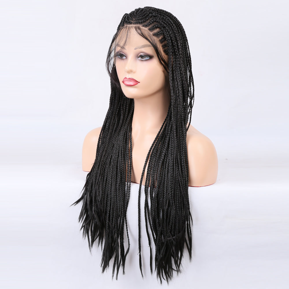 True Glam Braided Front Lace Wig-Lace Front Wig-UNIQSO Canada