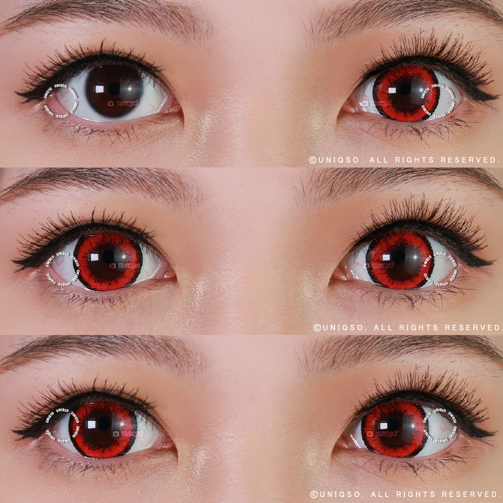 Western Eyes Dolly+ Red (1 lens/pack)-Colored Contacts-UNIQSO Canada